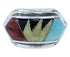 Southwest Silver Multicolor Ring Size 5-3/4 YS72349